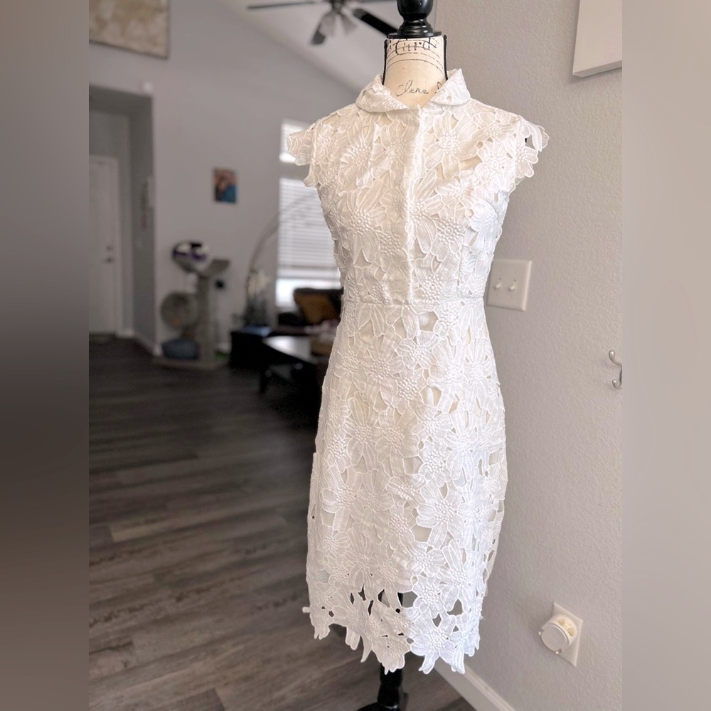 Chicwish White Floral Dress